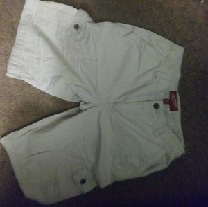 White cargo shorts